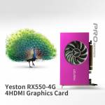 Yeston RX550-4G 4G / 128bit / GDDR5 4-Screen Graphics Card Support Split Screen with 4 HDMI Ports