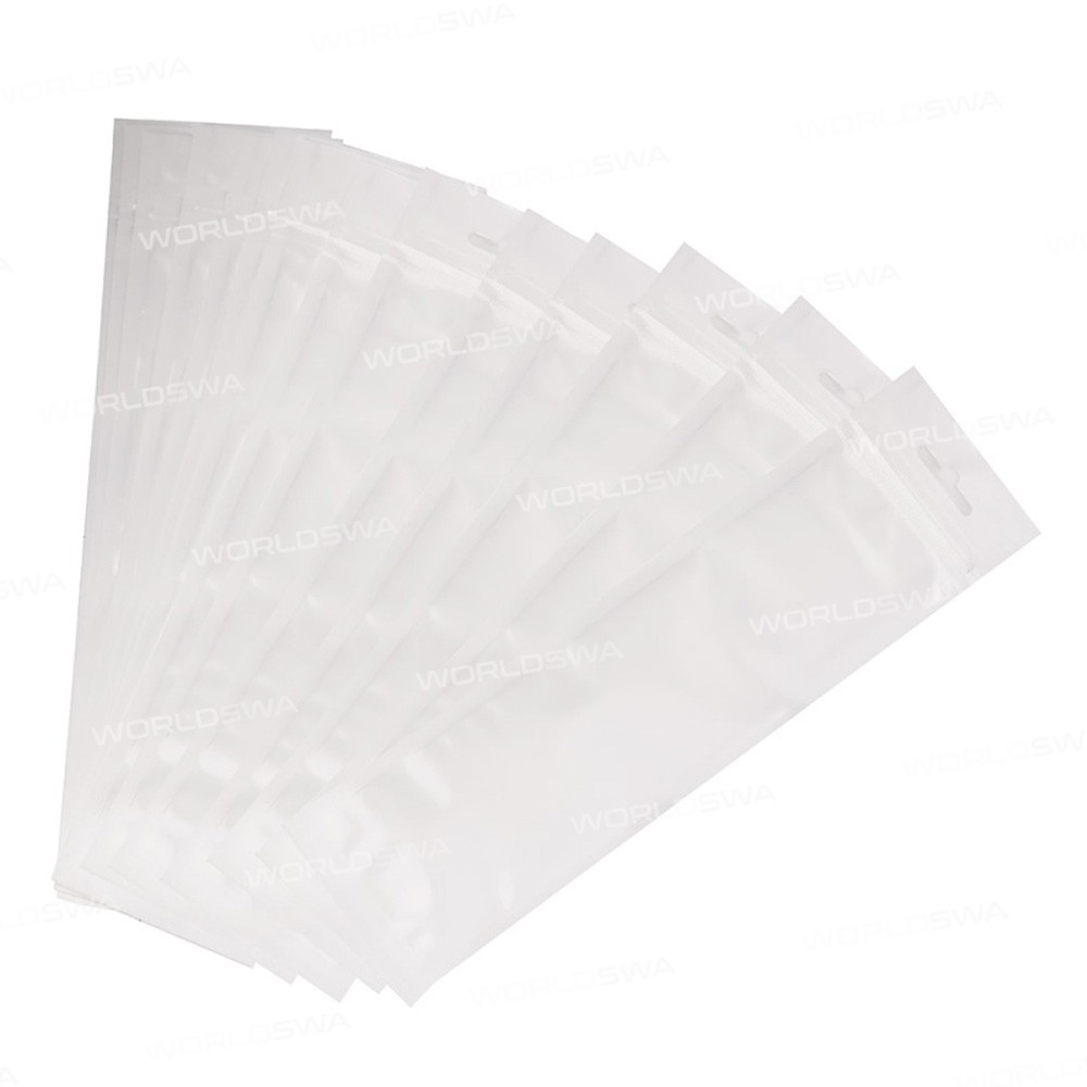 High Quality Clear White Zip Lock Retail Plastic Packaging Bags Pouches Mylar Foil Reclosable - 100p