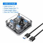 Orico MH4U-U3 4 Ports Transparent HUB USB3.0 Splitter