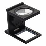 Portable 10X Handheld Zinc Alloy Foldable Magnifying Glass with 2 LED Lamp