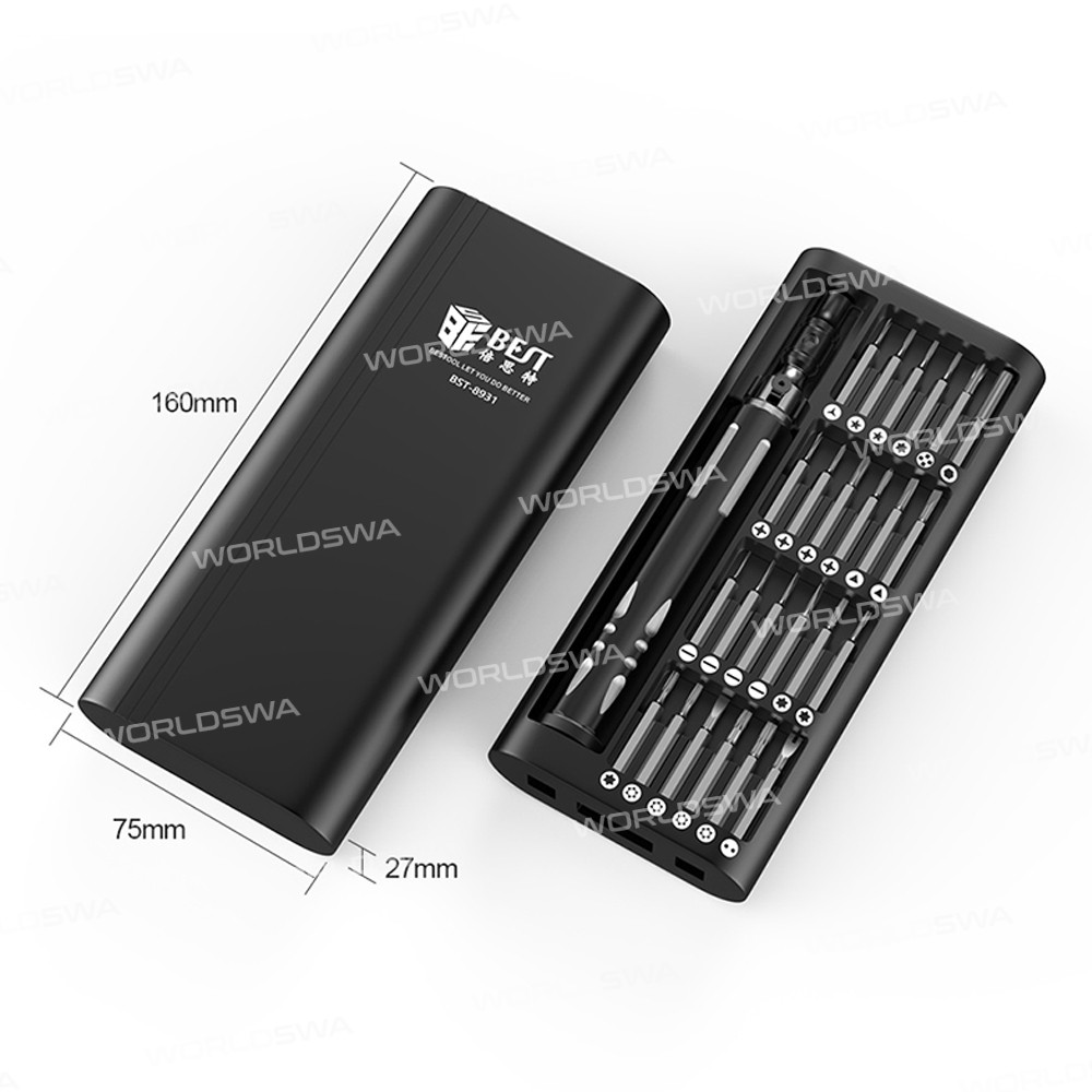 BST-8931 25-in-1 Precision Magnetic S2 Screwdriver Set for Phone/Watch/PC/Eyeglasses Repair