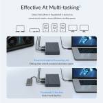 Orico TB3-S2 9-in-1 Multi-function NVME/SATA SSD Docking Station Thunderbolt3 HUB with M.2 Shell