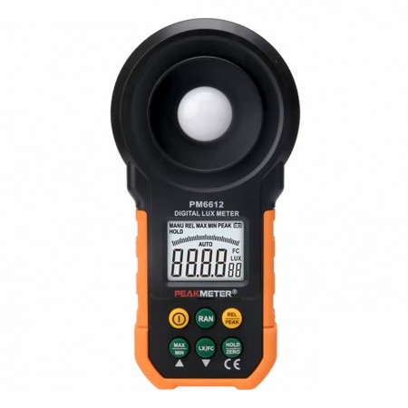 PEAKMETER PM6612 Handheld Fluorescent / Halide / Incandescent Lamps Lumen Brightness Tester