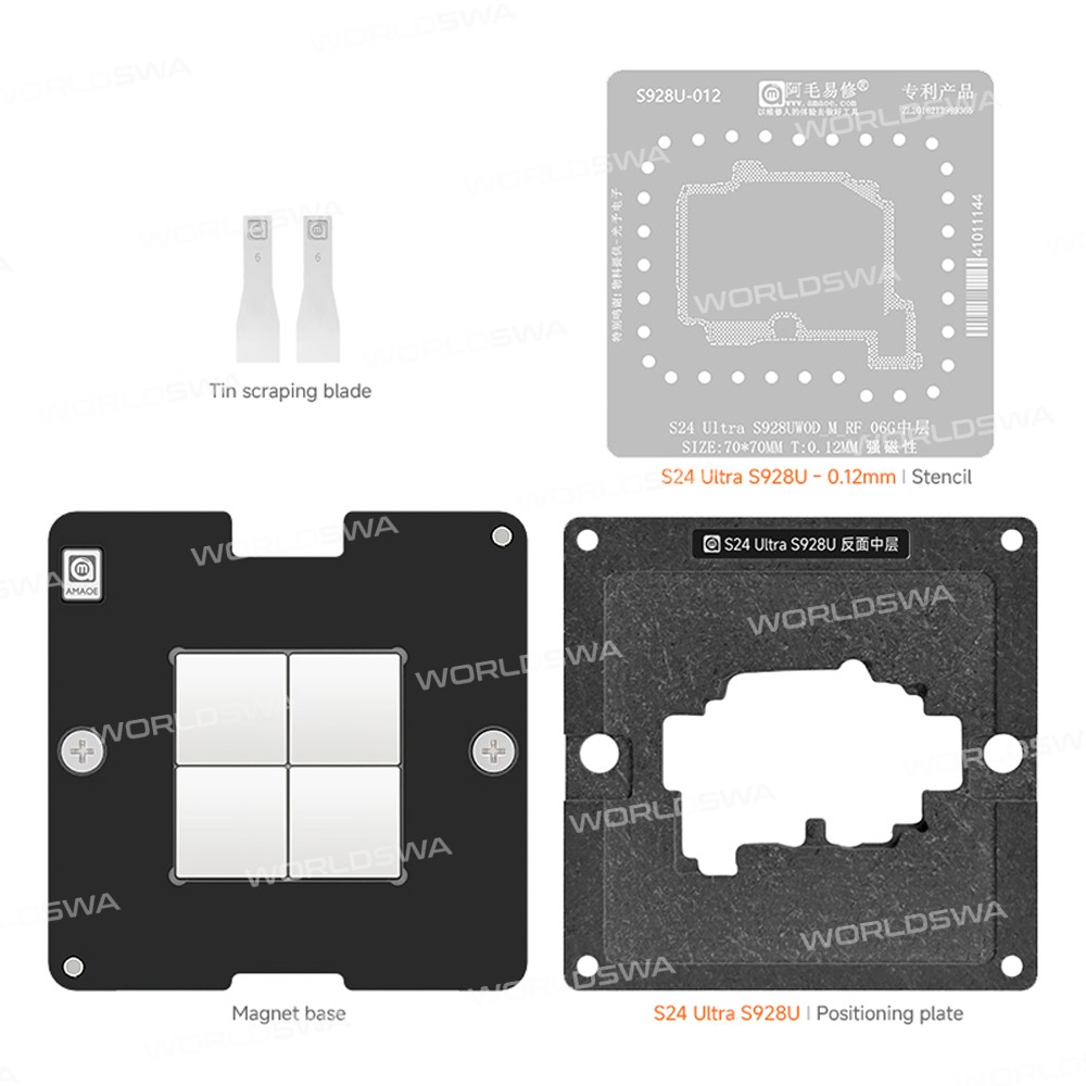 amaoe reverse-middle-layer-bga-reballing-stencil-platform-set-for-samsung-s24-ultra-s928u-2