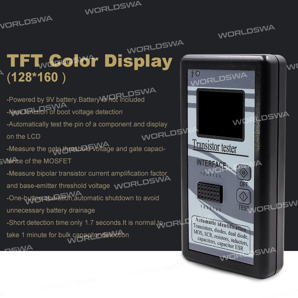 M328 Portable Multi-Purpose Transistor Tester with Color Display