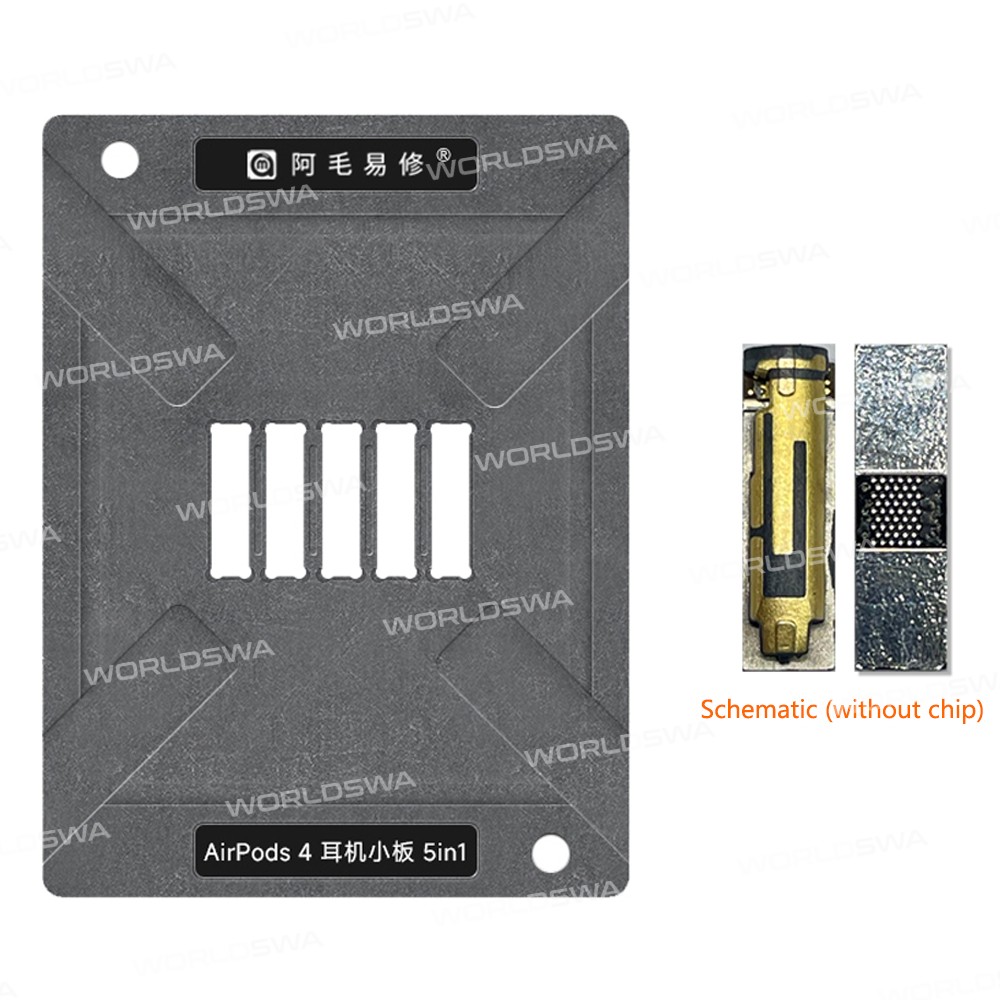 amaoe 008mm-airpods-4-headphones-small-board-5-in-1-platform-bga-reballing-stencil-platform-3
