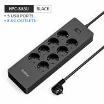 Orico HPC-8A5U 8 AC Outlets Surge Protector Power Strip with 5 USB Ports for Home Office - EU Plug