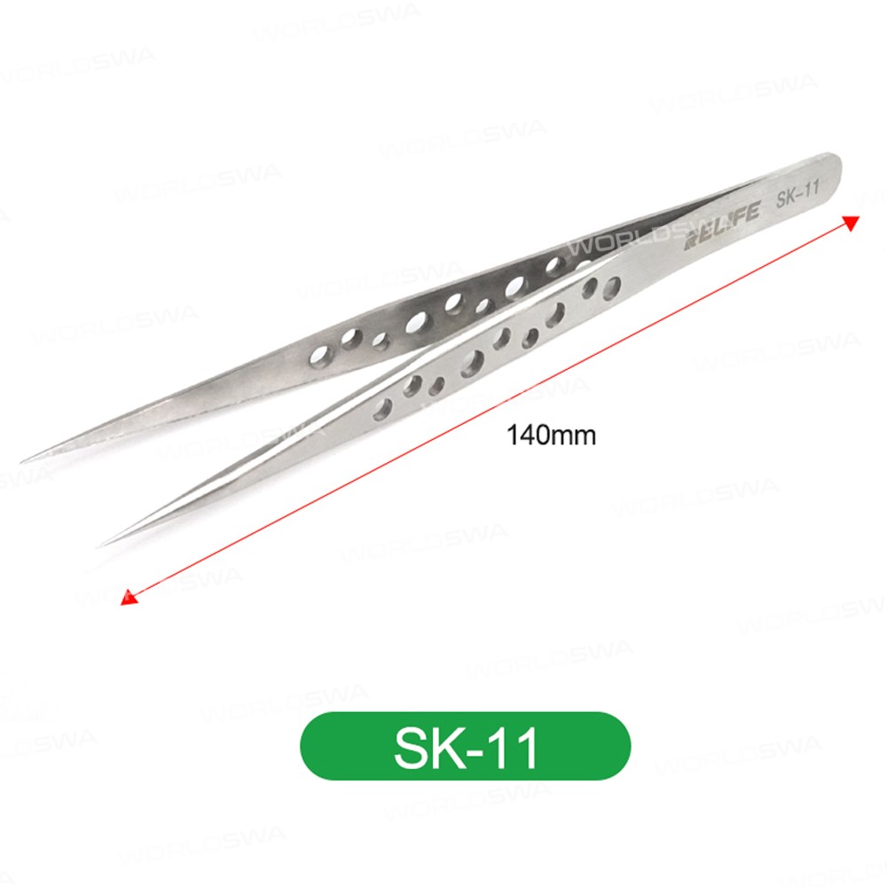relife sk-11-sk-15-anti-static-stainless-precision-tweezers-with-holes-for-mobile-phone-repair-12