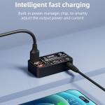 qianli k367h-7-port-extension-hub-with-p605s-60w-5-ports-digits-display-fast-charger-12