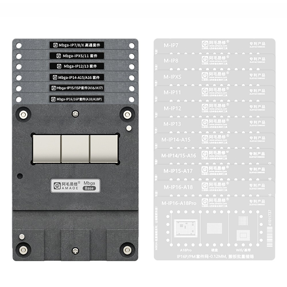 amaoe mbga-ip-30-in-1-cpu-hard-disk-wifi-baseband-bga-reballing-platform-1