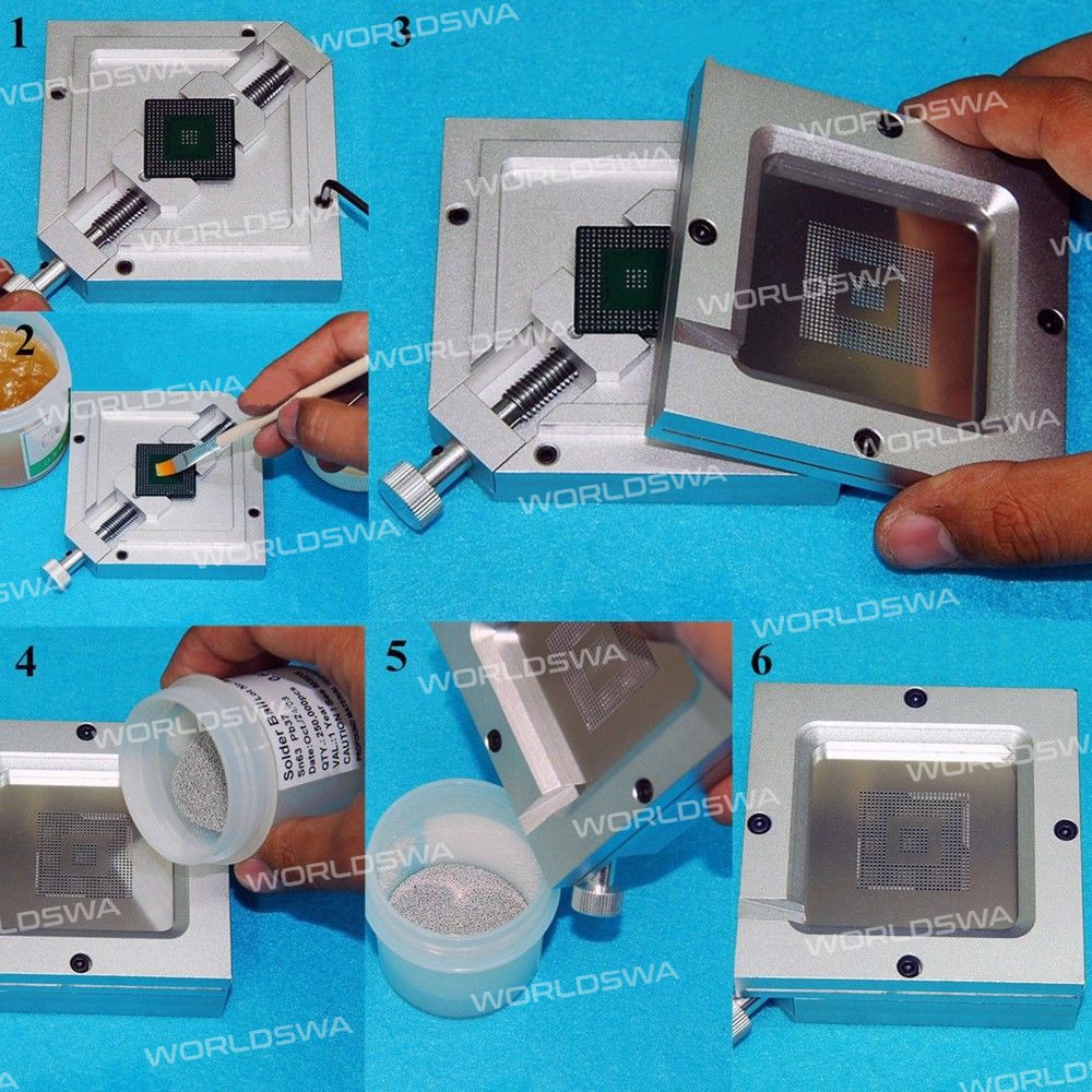 90*90mm Diagonal BGA Ball Mounting Table for Chip Rework Repair