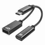 2-in-1 Multifunction Dual Port Type-C OTG Adapter Cable
