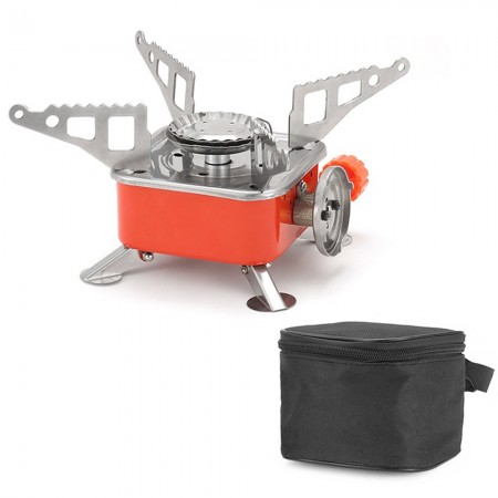 Outdoor Electronic Ignition Stove Foldable Gas Stove with Adjustable Firepower for Camping and Hiking