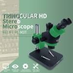 Relife RL-M3T 0.7-4.5X Trinocular HD Stereo Microscope - Green