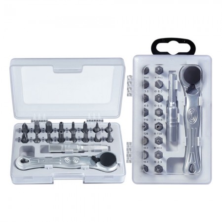 BST-2022A 18-in-1 Strong Magnetic Screwdriver Set: 16 Bits, Chrome Vanadium Steel