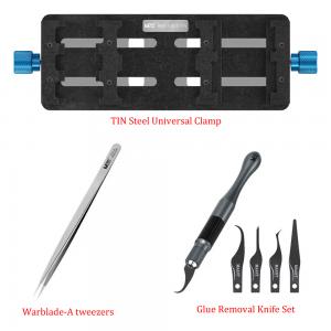 Clamp + Tweezers + Glue Removal Knife Set