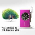 Yeston RX550 2G / 128bit / GDDR5 Multi-screen Graphics Card Support Split Screen with 4 HD Output Po