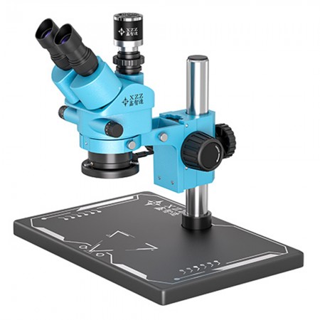 Xinzhizao X3 Max 7-45X Synchronous Zoom Trinocular Stereo Microscope with Aluminum Alloy Base