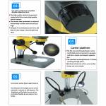 Kailiwei 0655EI 6X-55X Double Light Zoom Industrial Stereo Microscope for BGA Welding Phone Repair