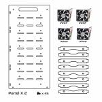 Transparent Acrylic Hard Disk Rack with 4 Fans -10 Bays
