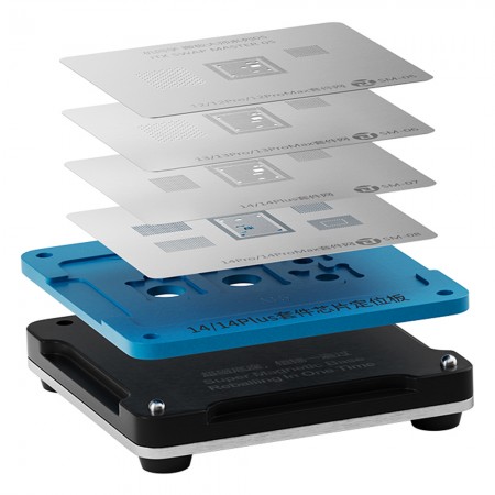 JTX SM-01 Swap Board Chips BGA Reballing Stencil Platform Set - for iPhone 8 to 15 Pro Max