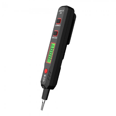Habotest HT89 12-300V AC Contact Voltage Tester with Flashlight for Live / Null Wire Detection