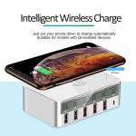 iLEPO 5-Port Smart LCD Fast Wireless Charger 100W QC3.0 USB Charger PD Quick Charge