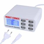 Multi-function 9A 5V 100-240V 6 Port USB Fast Charger Quick Charging Station With LCD Display for iP