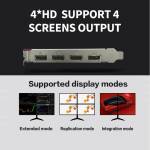Yeston RX550 2G / 128bit / GDDR5 Multi-screen Graphics Card Support Split Screen with 4 HD Output Po