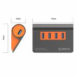 Orico M3H4-G2 Aluminum Alloy USB3.1 Gen2 10Gbps 4-port USB Hub Support OTG Function