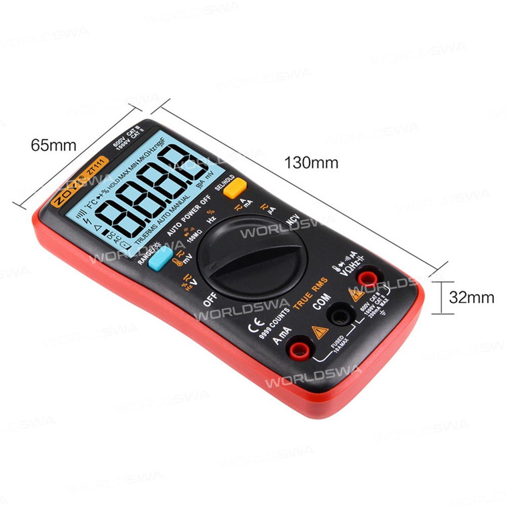 Zoyi ZT111 Portable Professional 9999 Count High precision DC/AC Digital Multimeter