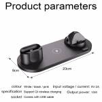 6-in-1 10W Qi Fast Wireless Charger Stand for Apple Watch/iPhone/Airpods Pro/Samsung/Xiaomi