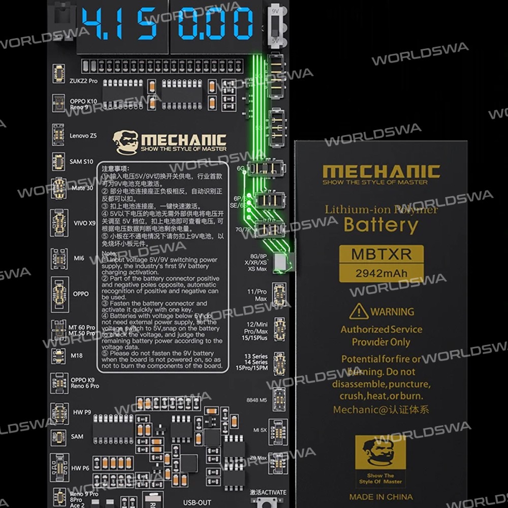 mechanic f918-battery-activation-board-for-iphone-6-to-15pro-max-and-400-android-phone-6