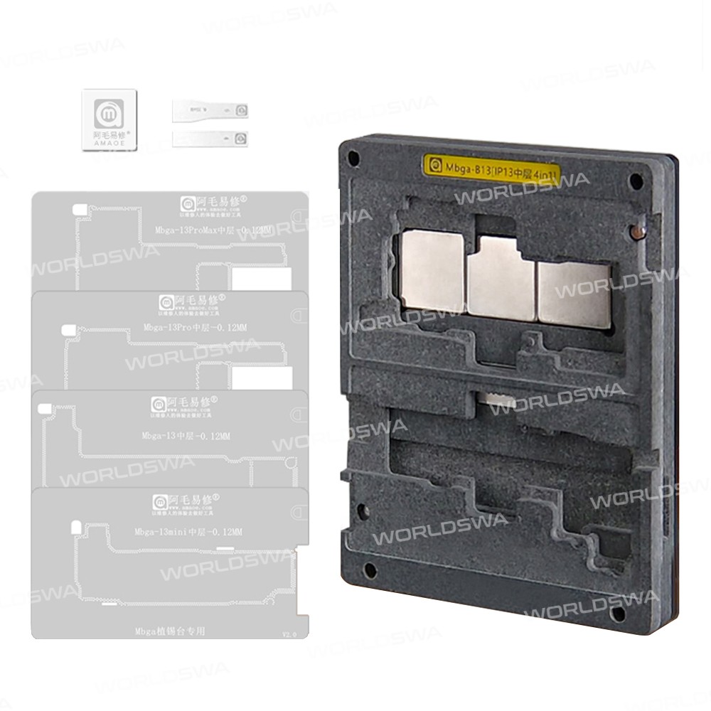 amaoe mbga-b13-4-in-1-middle-layer-reballing-stencil-set-1