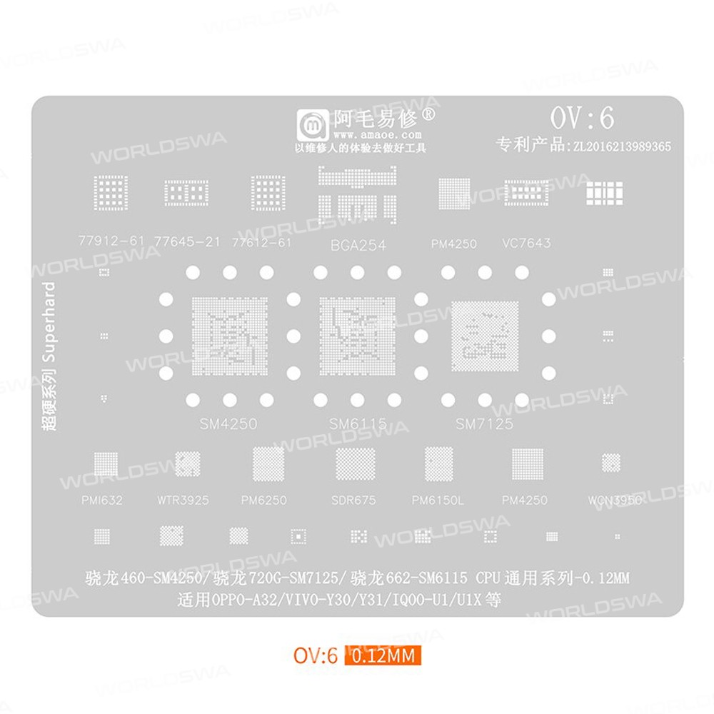 amaoe ov-series-8-in-1-012mm-bga-reballing-stencil-set-for-oppo-realme-vivo-iqoo-6