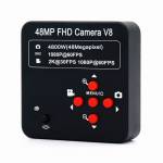 HD 48MP FHD V8 60FPS HDMI USB Industry Video Microscope Camera - Black