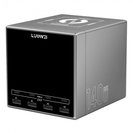 Luowei LW-U1 140W Raptor: 8-Port USB & Type-C Charger Station with Wireless Charging