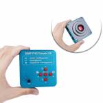 38MP HDMI USB 60FPS Microscope Camera with Adjusting Bracket 130X C-mounting Lens LED Light