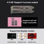 Yeston RX550 4GB / 128bit / GDDR5 4-screen Graphics Card Support Split Screen with 4*HD Output Ports