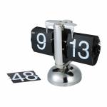 small table-clock-retro-flip-over-clock-stainless-steel-flip-over-internal-gear-driven-quartz-clock-