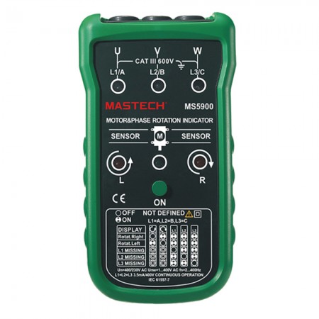 Mastech MS5900 Three-phase Motor Phase Sequence Tester - Non-Contact