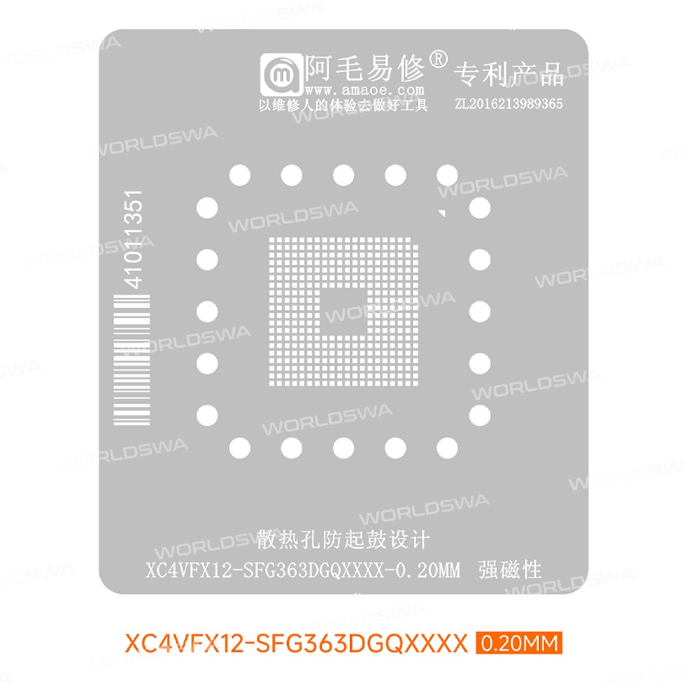 amaoe 020mm-xc4vfx12-sfg363dgqxxxx-ic-chip-cpu-bga-reballing-stencil-platform-set-3