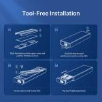 Orico DM2C3 SATA to USB M.2 SSD Aluminum Enclosure for M.2 SATA/NVMe SSD