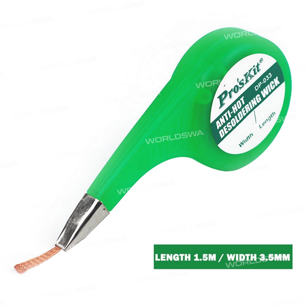 Pro'skit DP-033 1.5/2.0/2.5/3.0/3.5mm Anti-hot Suction Tin Wire with Thumb Wheel Dispenser