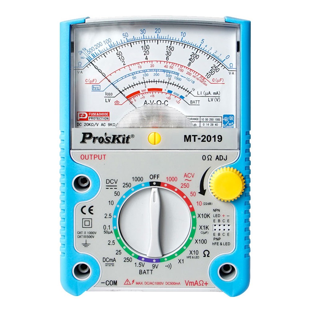 Pros'Kit MT-2019 High-precision Multi-function Pointer Analog Professional Multimeter