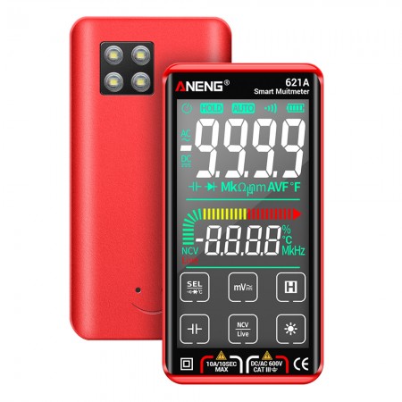 Aneng 621A Digital Multimeter - Portable Auto Range with LCD Touch Screen and USB Charging NCV