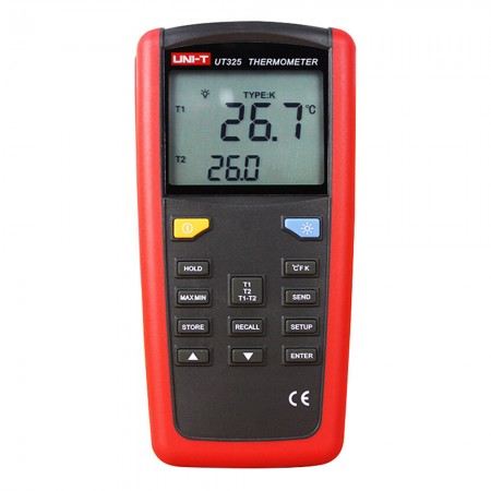 UT325 UNI-T Dual-channel Digital Thermometer with °C / °F / K Selection