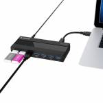 Orico H727RK-U3 7-Port Superspeed USB 3.0 HUB with 12V Power Adapter for Desktop Computer Laptop
