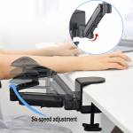 Punch-free Computer Mouse Pad Wrist Rotating ARM Stander Rotatable Bracket