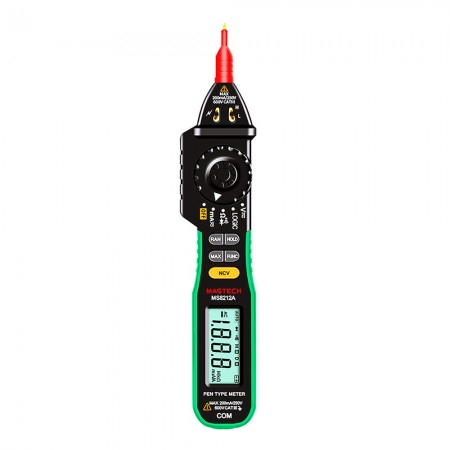 Mastech MS8212A Digital Multimeter - Pen-type, High-precision, NCV Test, Digital Display